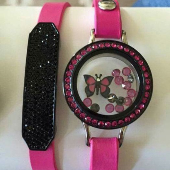 Black Pave Slider for Leather Bracelet Origami Owl - Picture 2 of 3